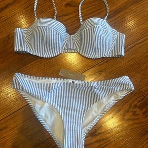J. Crew Seersucker Bikini bottom